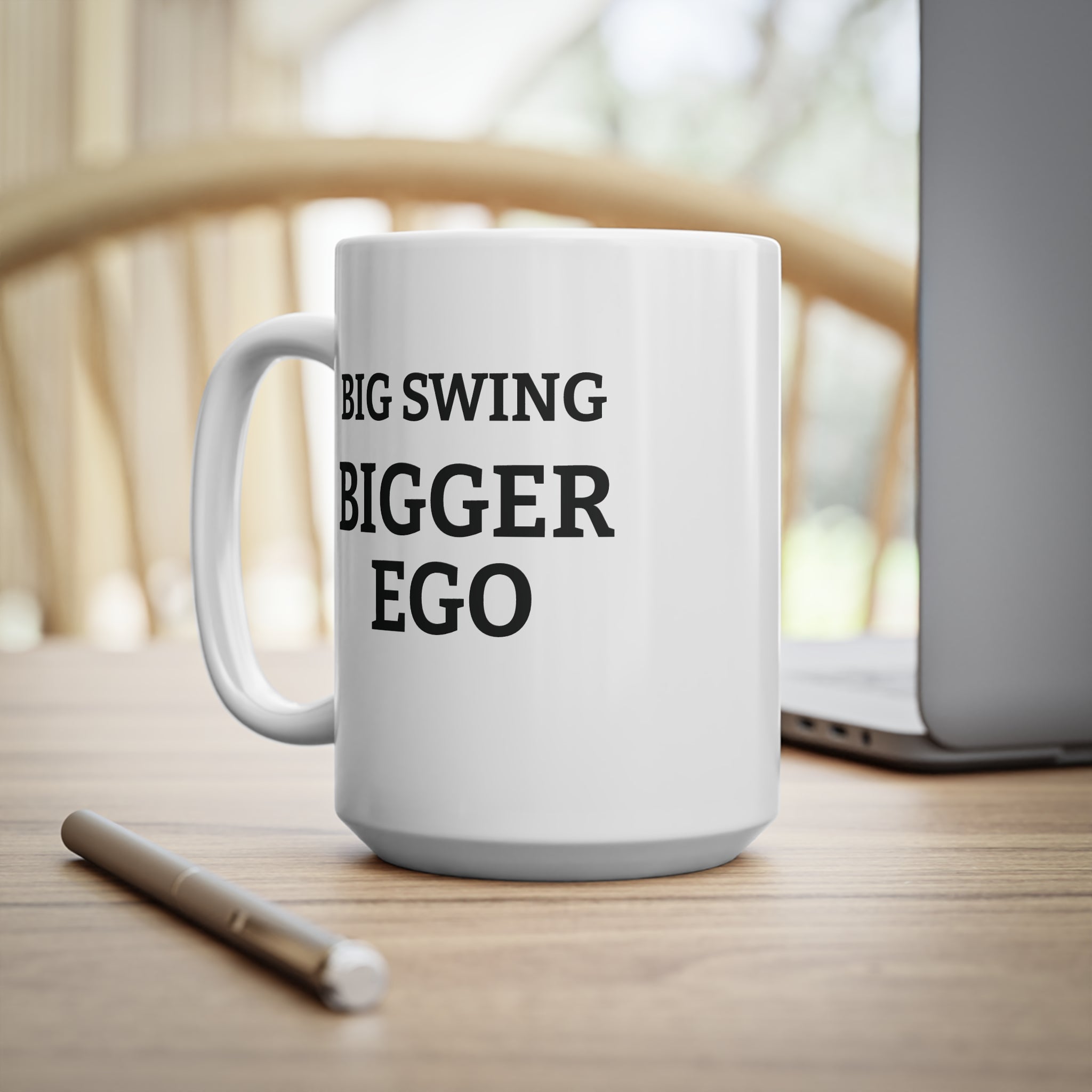 Big Swing Bigger Ego Funny Golf Mug