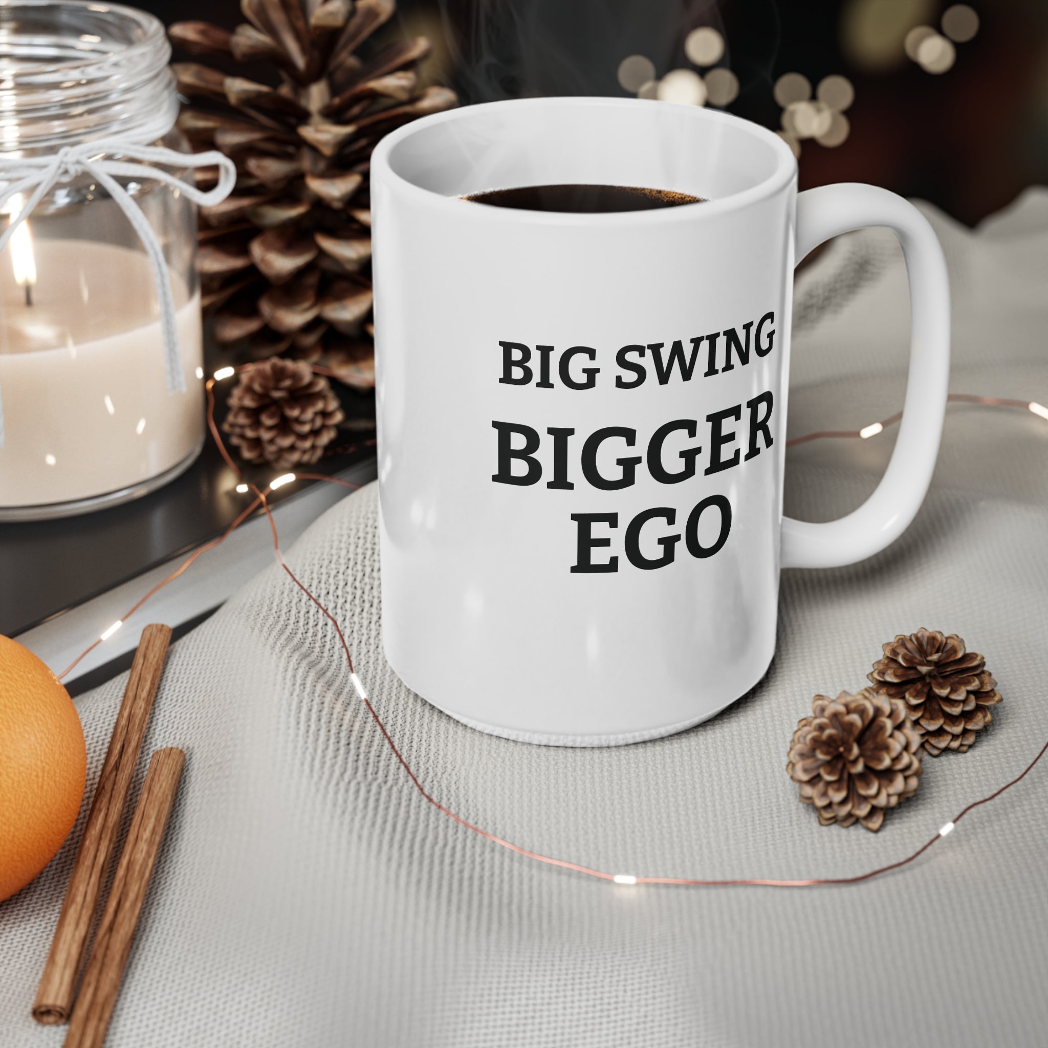 Big Swing Bigger Ego Funny Golf Mug
