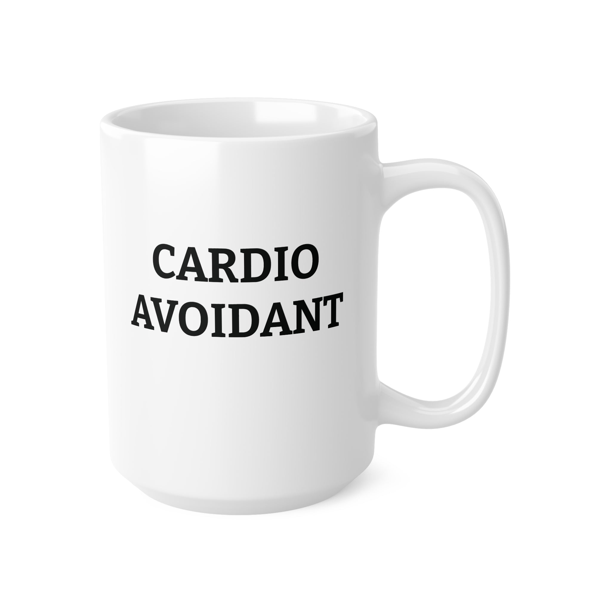 Cardio Avoidant Mug – Funny Gym Mug